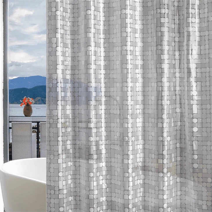 3D Shower Curtain Waterproof Reusable Bath Curtain